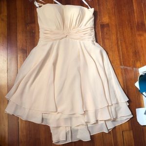 Strapless bridesmaid dress